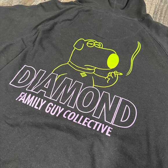 Diamond Supply Co x Family Guy Collective Hoodie Size 2XL Brian Smoking - Picture 5 of 12